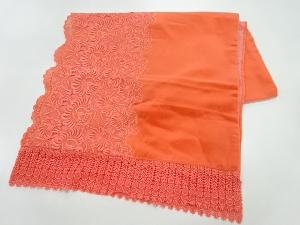 リサイクル　ビロードレース花模様ショール